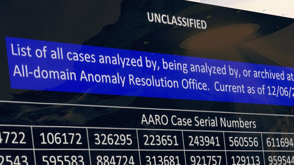 Newly Released Document Reveals Index of UFO Cases at the Pentagon’s AARO