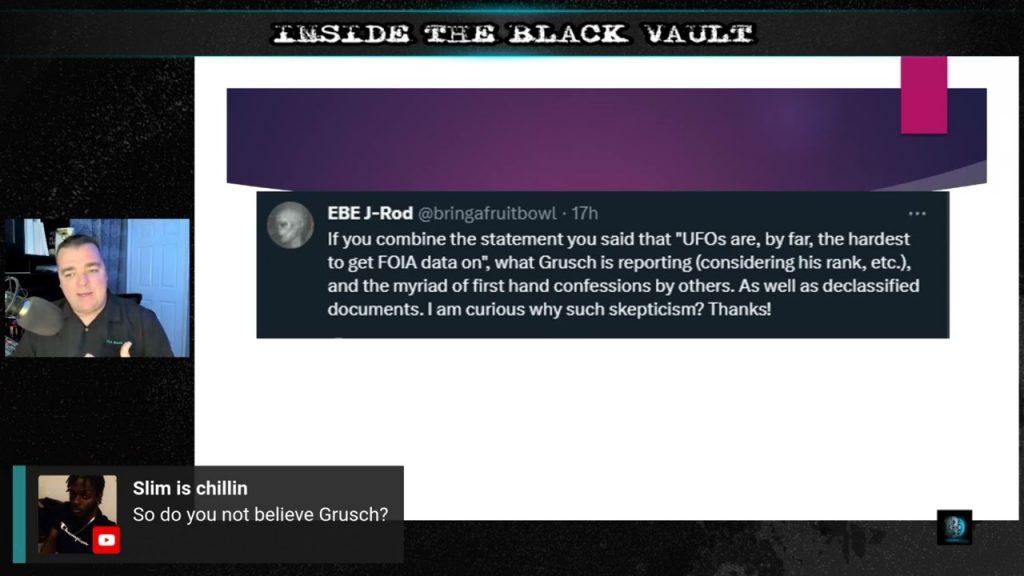 Do I believe the claims by “UFO Whistleblower” David Grusch?