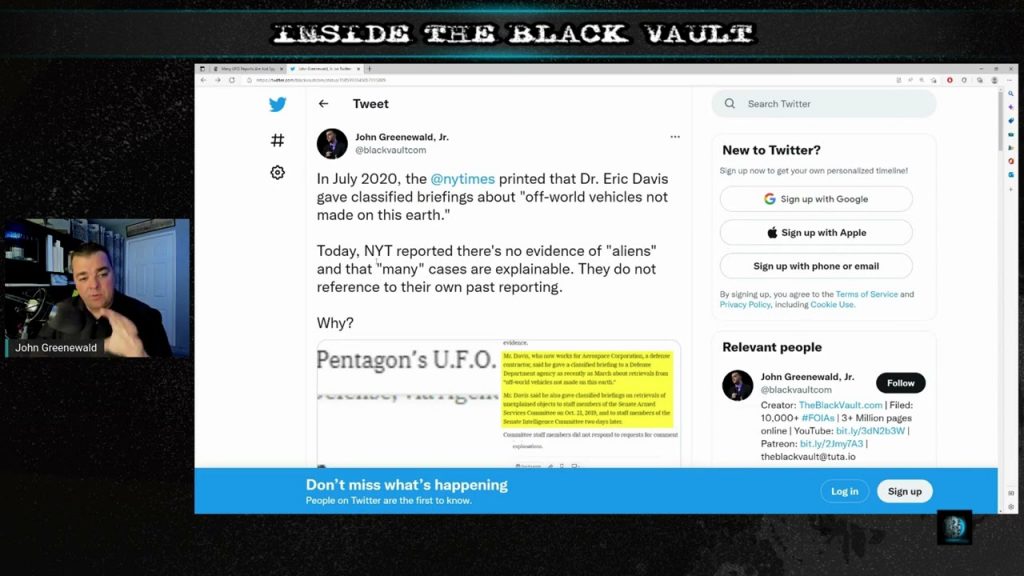 Friday’s Aftermath to the NY Times UFO/UAP Article