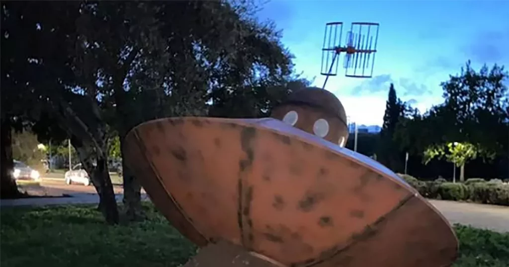 ‘UFO’ crashes outside university as students left stumped over mysterious object