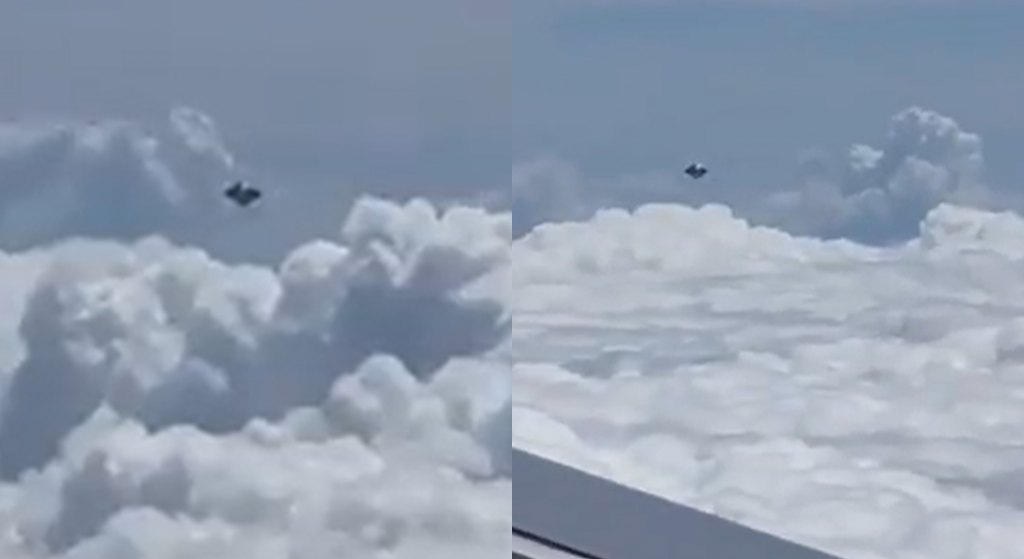 Legit-looking ‘UFO’ seen mid-air over Southern America flies past an airplane