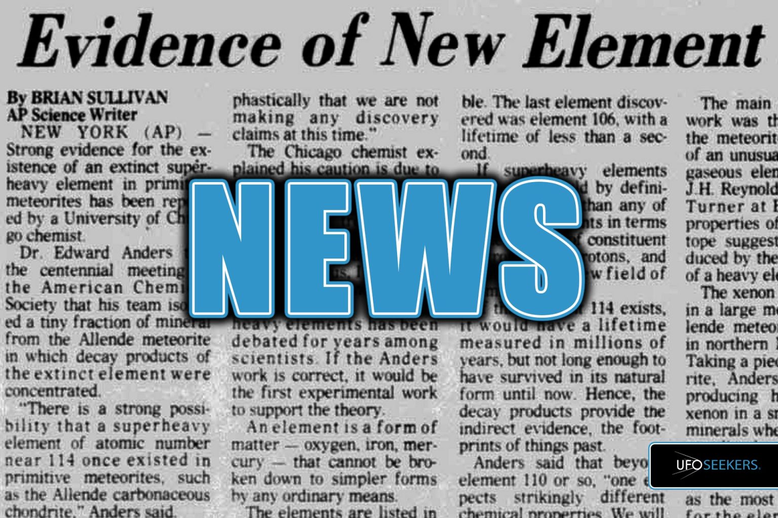 “Alien Element” in Meteorite Found in Mexico Points to Element 115, 114, or 113