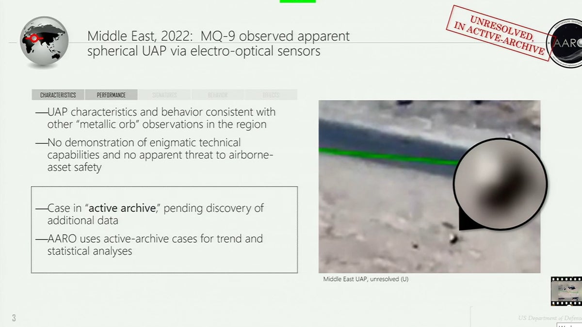 Unexplained UAP in Middle East