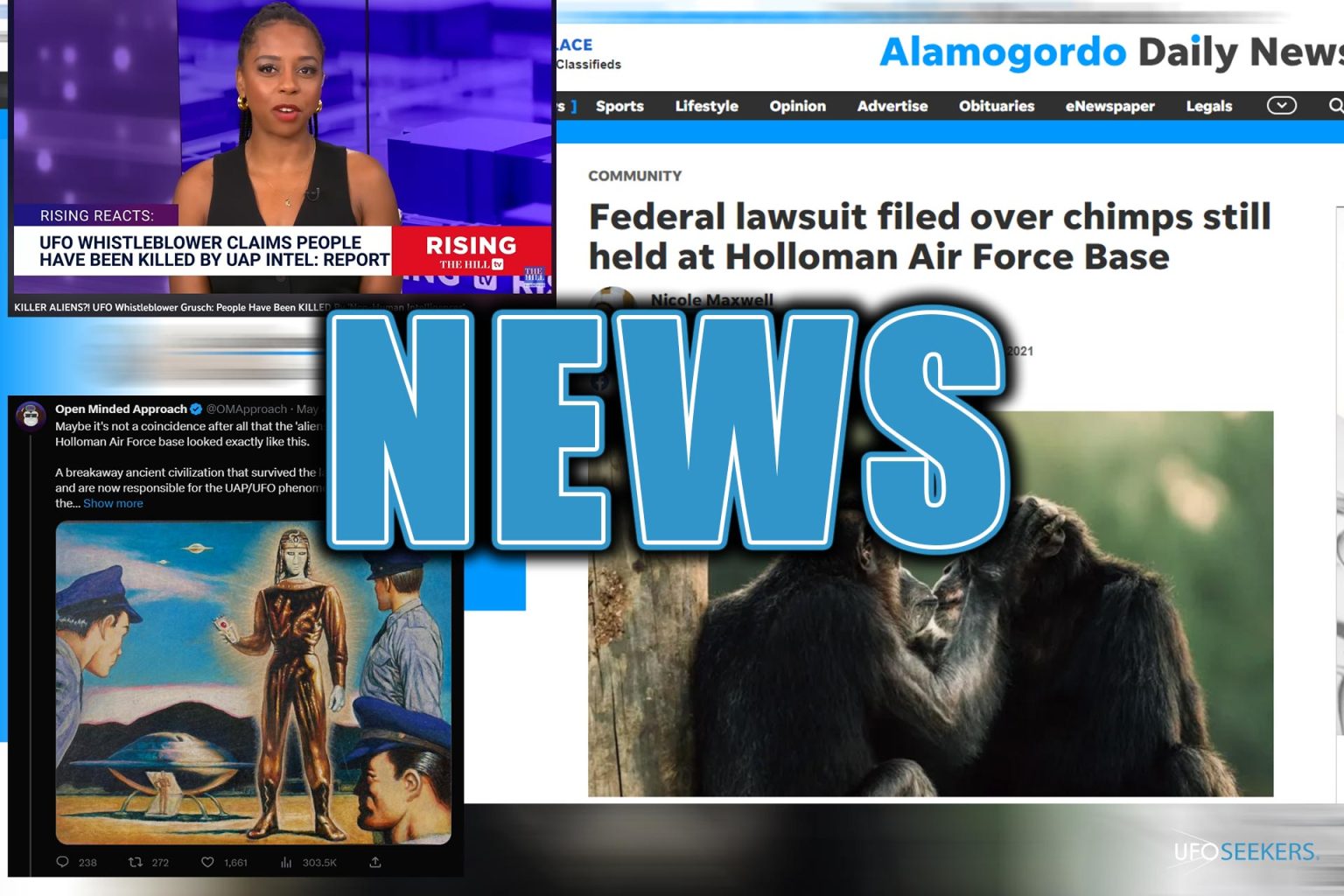 Twitter User Accuses Military Veterans of Covering Up Aliens, No Mention of Chimpanzee Experiments