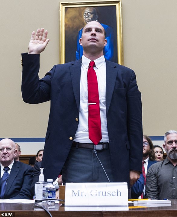 Its release comes come roughly a month after David Grusch claimed the Pentagon is covering up evidence related to extraterrestrials in a bombshell testimony before Congress