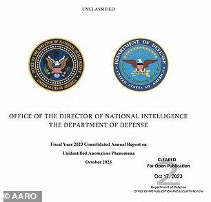 In its annual UAP (i.e. UFO) report, published this past October, the Pentagon's  All-domain Anomaly Resolution Office stated that, 'None of these UAP reports have been positively attributed to foreign activities'