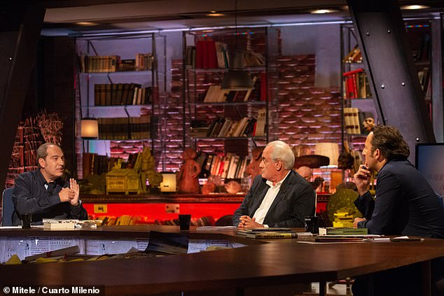 Ramon Navia-Osorio Villar (left) who now owns the eerie, but tiny, skeletal mummy dropped his new theory on Spain 's Mitele TV network late last week. In 2013, the Barcelona-based entrepreneur also led a UFO research at the Institute for Exobiological Investigation and Study