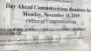 The Day Ahead Communications Rundown Emails – Office of Risk Management, Government of the District of Columbia