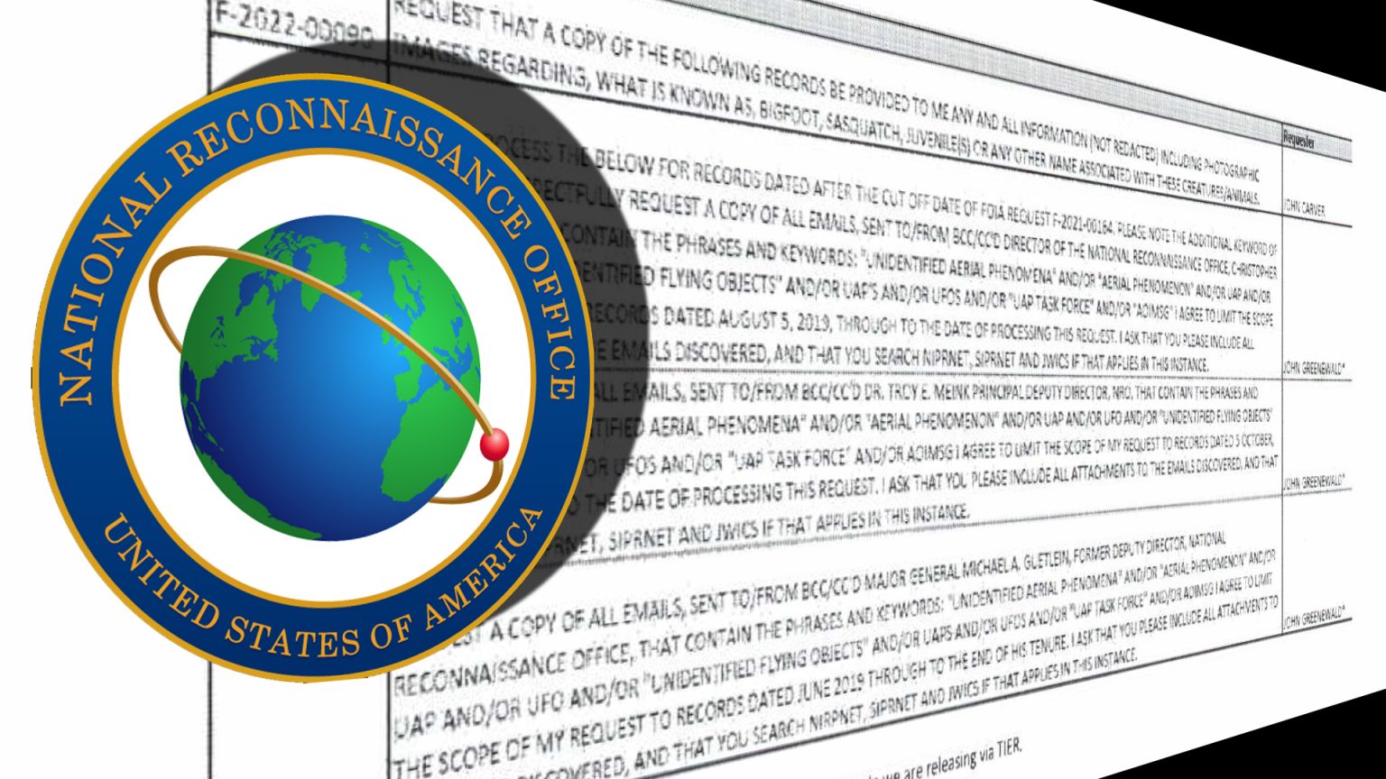 NRO Information Review and Release Group (IRRG) Logs (Monday Weekly Emails)