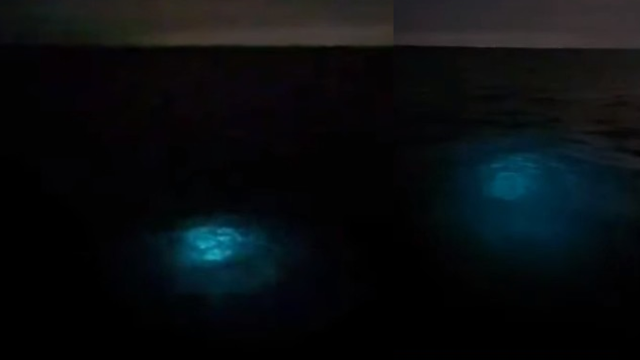 USO emitting powerful light filmed by research vessel in the Gulf of Mexico
