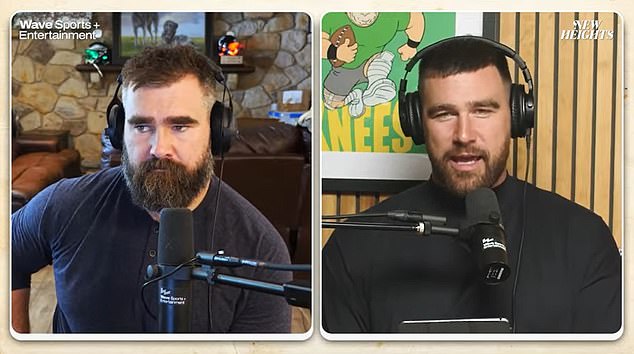 Burrow appeared as a special guest on the Kelces' live New Heights podcast on April 11