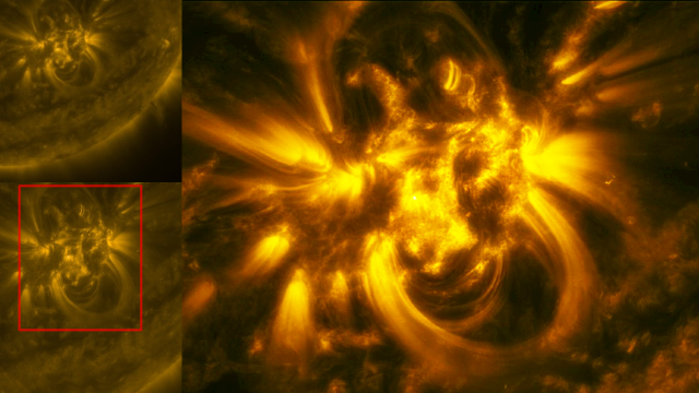 Demonic face appears above surface of sun during biggest geomagnetic storm in almost 20 year
