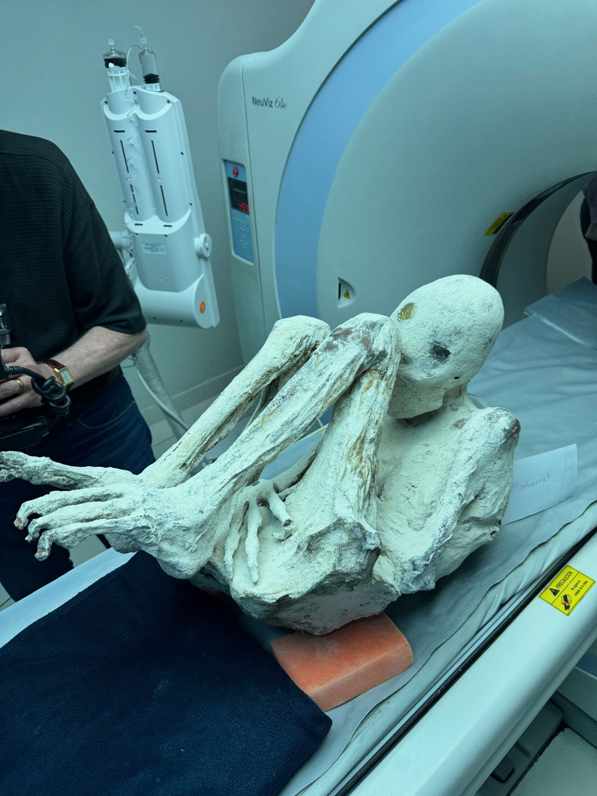 One of the alien-like mummies found was said to be pregnant