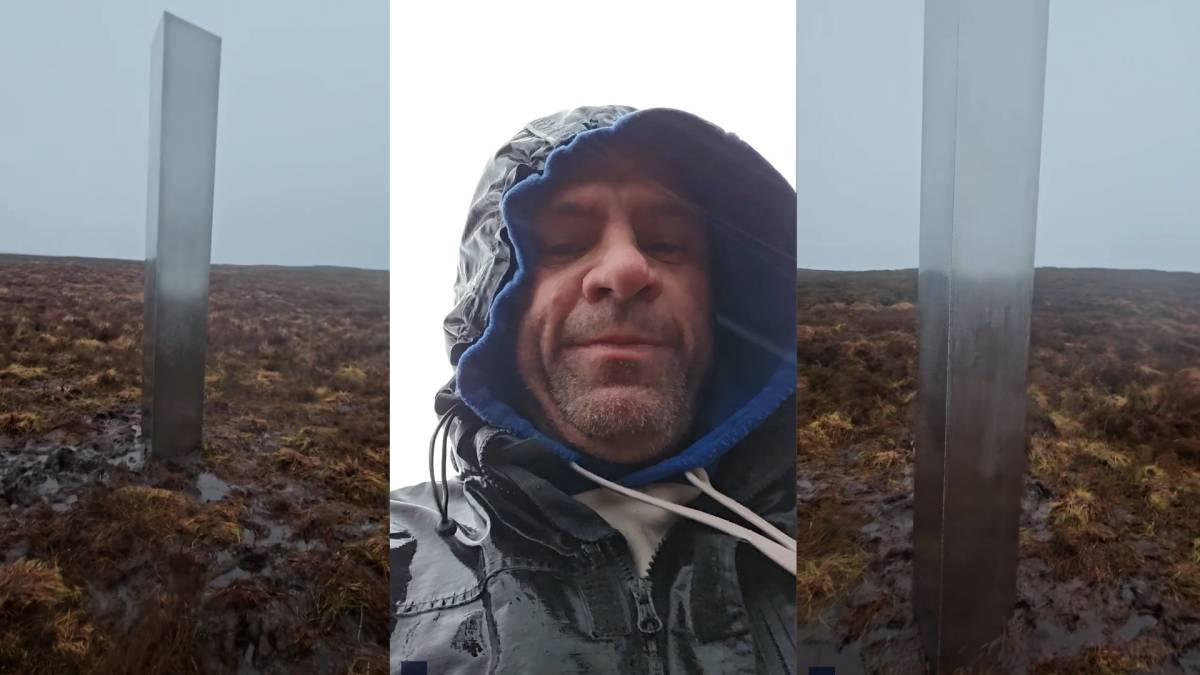 Click to play video: 'Mysterious monolith discovered in Wales: ‘looks like a UFO’'