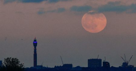 Man catches mysterious ‘long object’ moving across moon in sky above London
