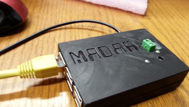 A UFO-sensing device known as a MADAR detector built to detect changes in pressure and magnetism (MUFON)