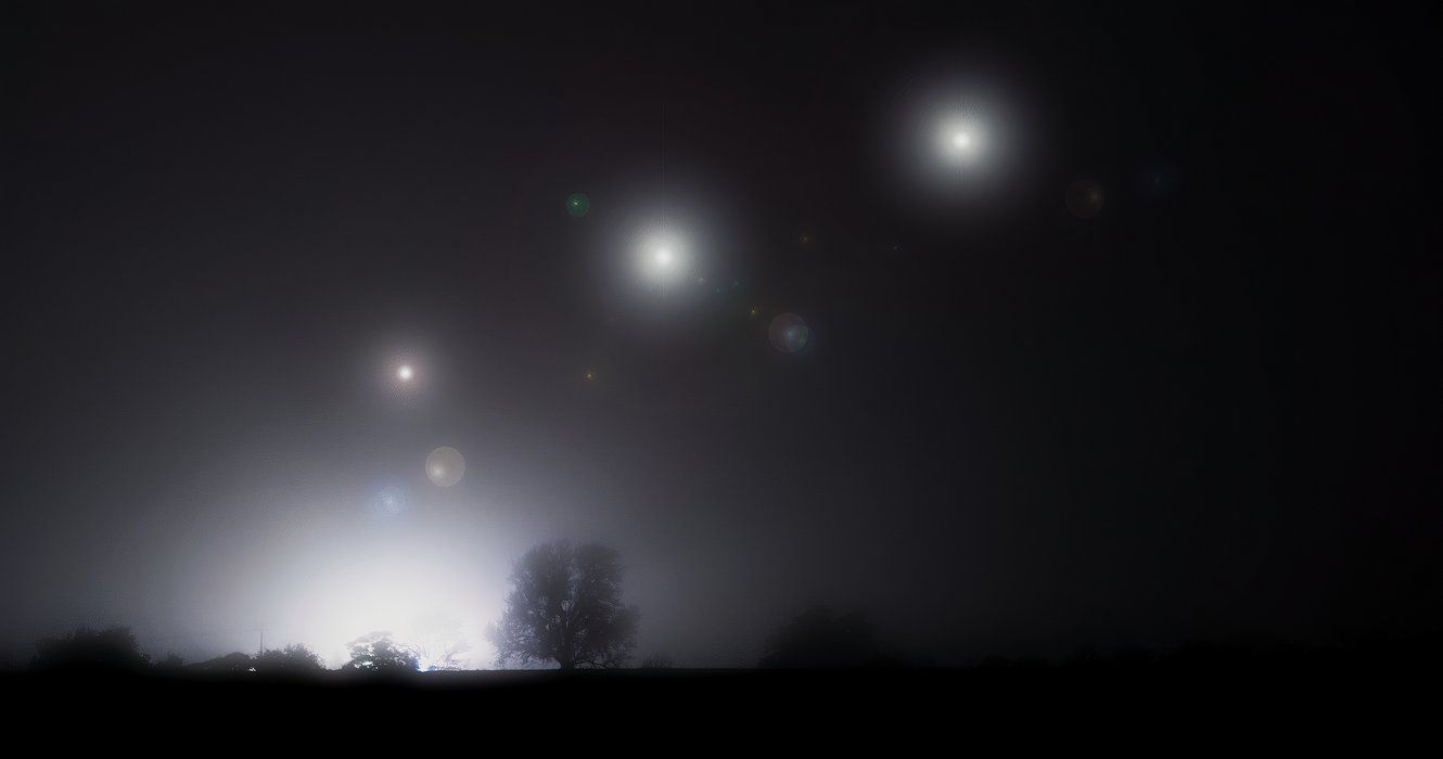 UFOs in the sky