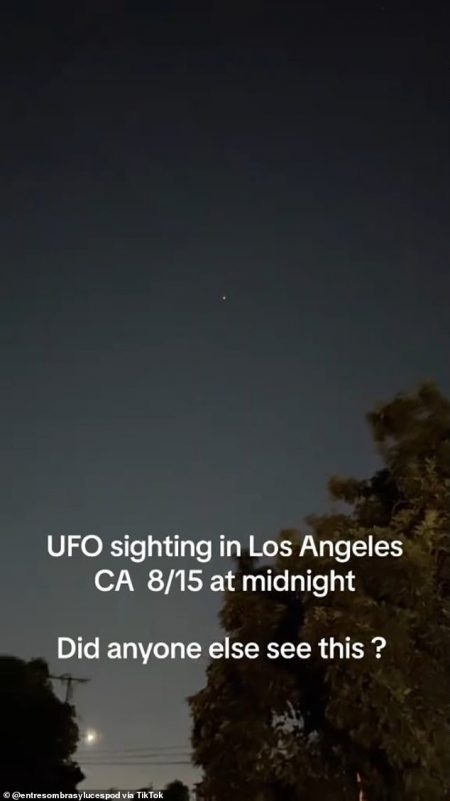 Eerie footage shows mysterious lights in the sky above California desert amid huge spike in UFO sightings