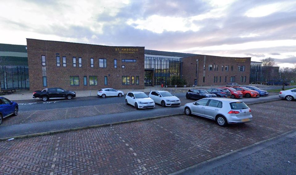 The jaw-dropping picture was taken at Coatbridge's St. Ambrose High School