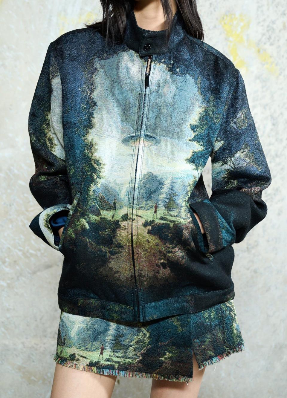 <p><a href="https://monse.com/collections/shop-all/products/ufo-tapestry-boyfriend-jacket-alien-multi-print" rel="nofollow noopener" target="_blank" data-ylk="slk:Shop Now;elm:context_link;itc:0;sec:content-canvas" class="link ">Shop Now</a></p><p>UFO Tapestry Boyfriend Jacket</p><p>monse.com</p><p>$1490.00</p>