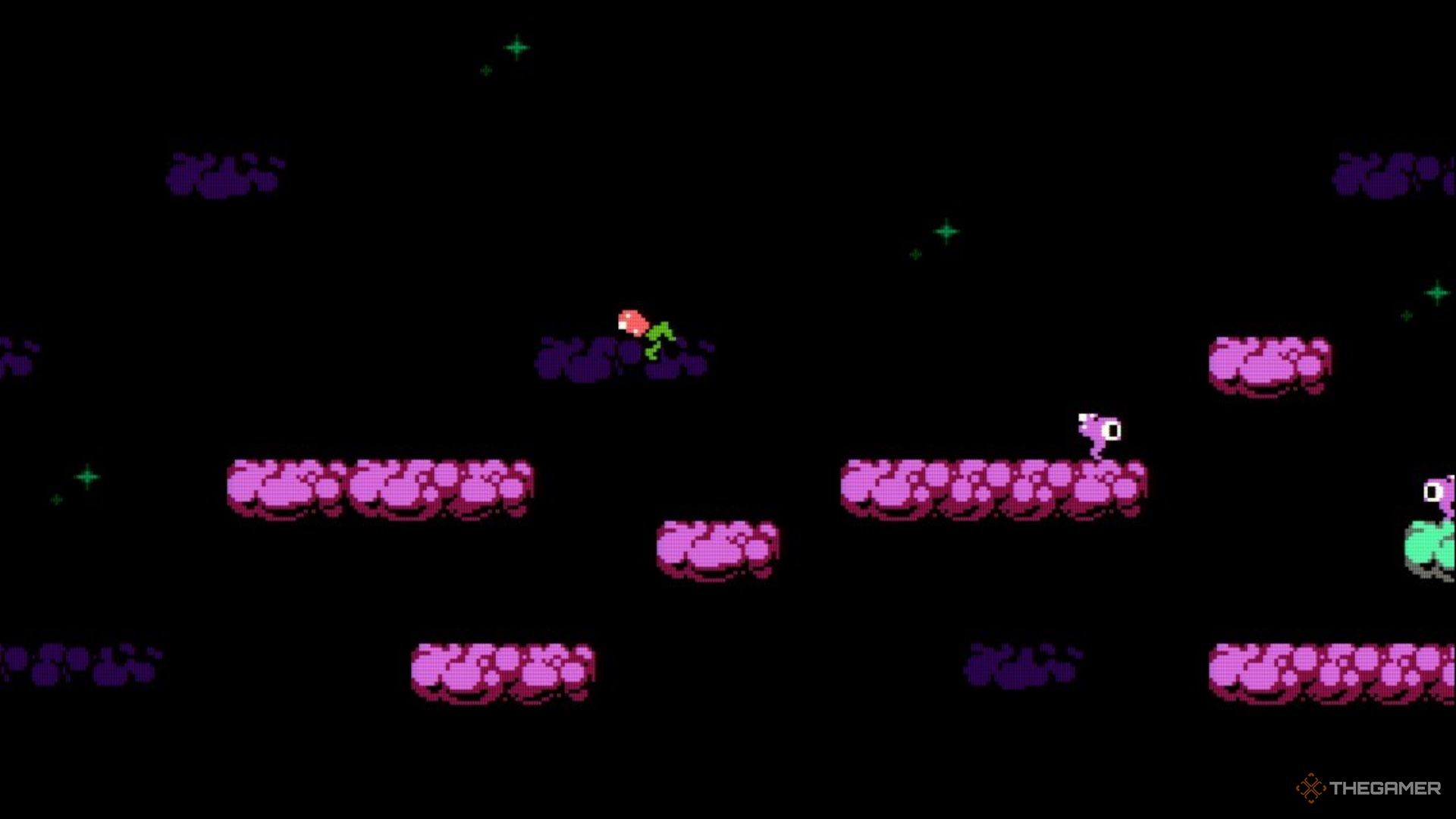 UFO 50. Platforming in the strange world of Mooncat.