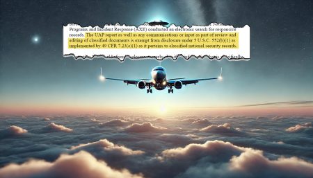 FAA Cites National Security to Withhold UAP Communications Despite Unclassified Report