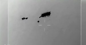 Jaw-dropping video shows swarm of UFOs ‘completely unaffected’ by missile attack