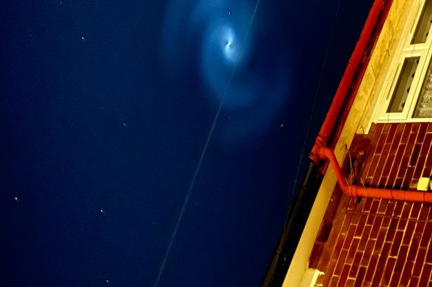 Many people spotted the circular spinning 'orb' in the night sky