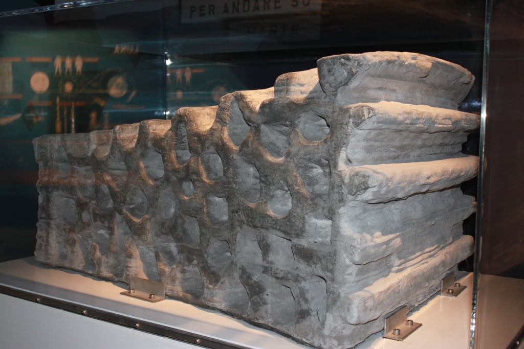A 1.5 tonne building block produced to demonstrate 3D printing techniques using lunar soil. Credit: ESA