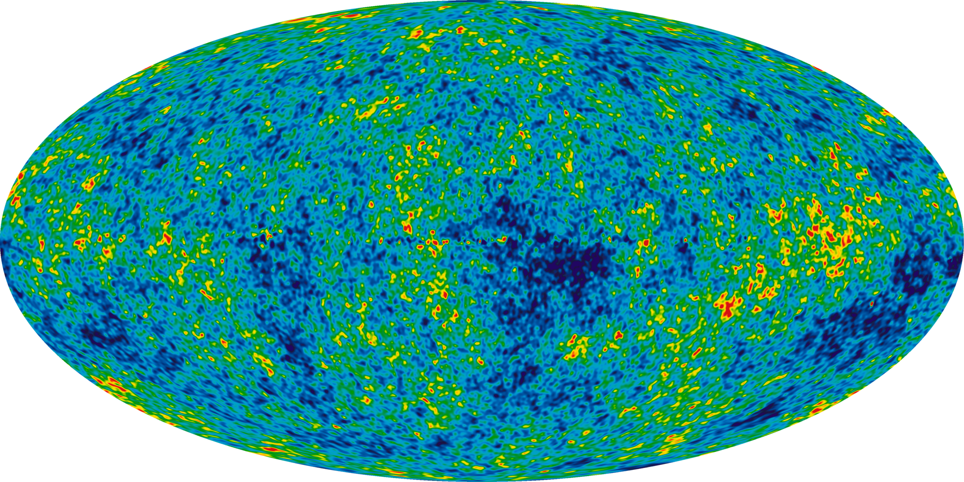 Nine-year Wilkinson Microwave Anisotropy Probe heat map of temperature fluctuations in the Cosmic Microwave Background. (Credit : NASA / WMAP Science Team)