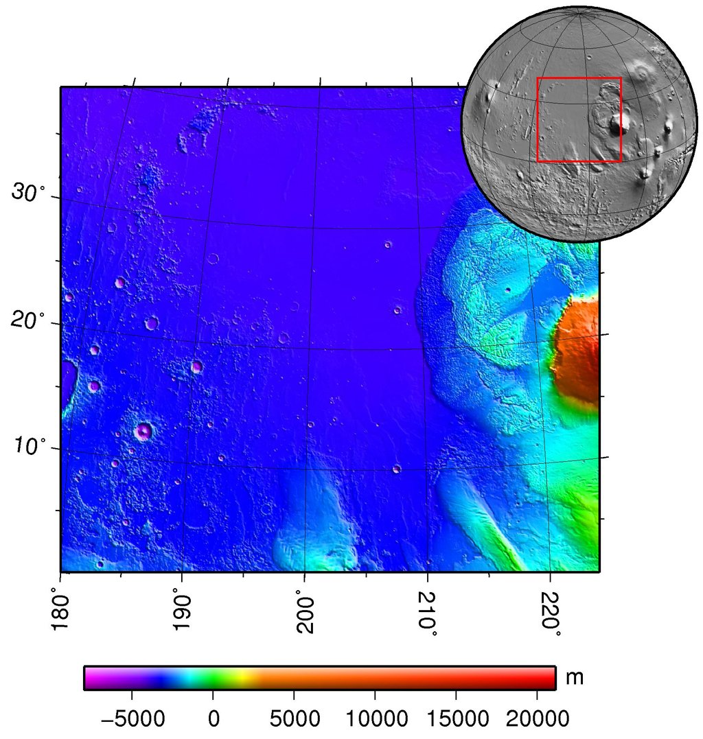 Amazonis Planitia topography map. (Credit : Martin Pauer)