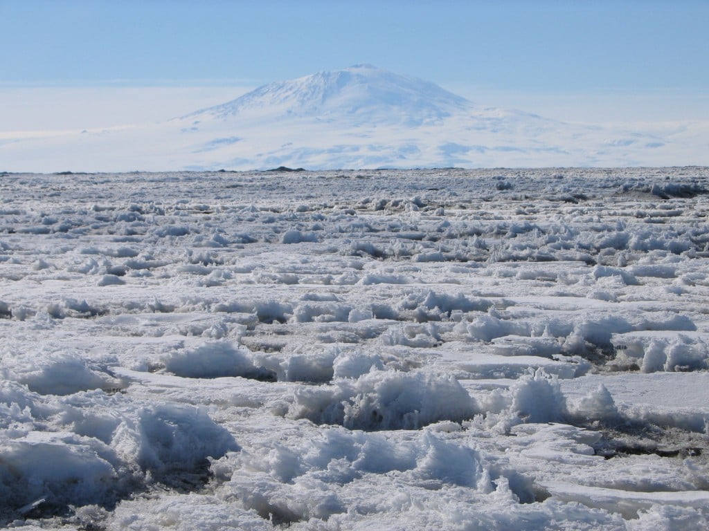 The McMurdo Ice Shelf in the Antarctic