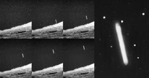 Cigar-shaped craft streaks across the Martian Sky