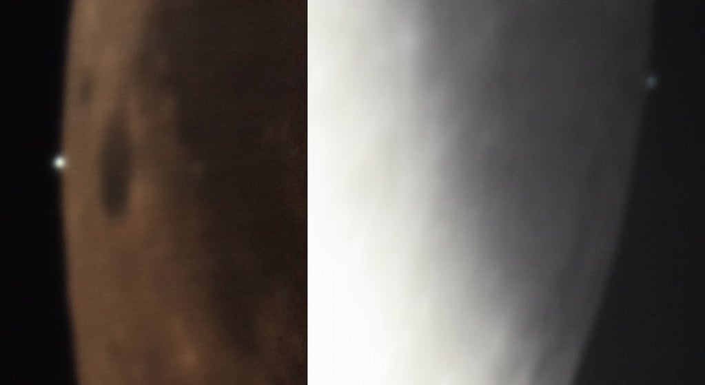 A very rare event: the Moon occults the planet Uranus during a total lunar eclipse. Credit: Filipp Romanov.