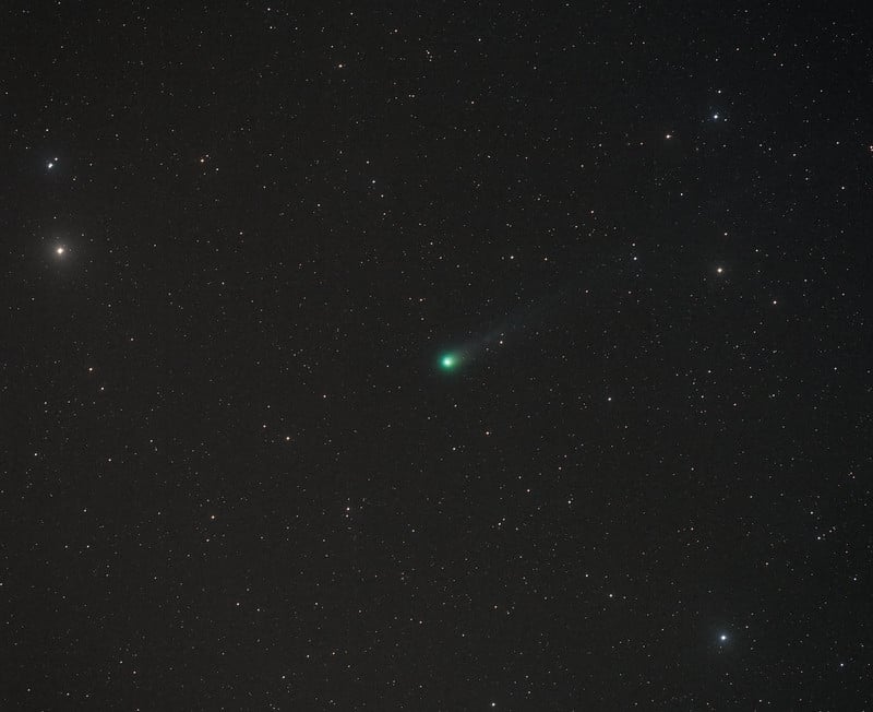 Comet A6 Lemmon on the morning of September 28th. Credit: Eliot Herman/iTelescope