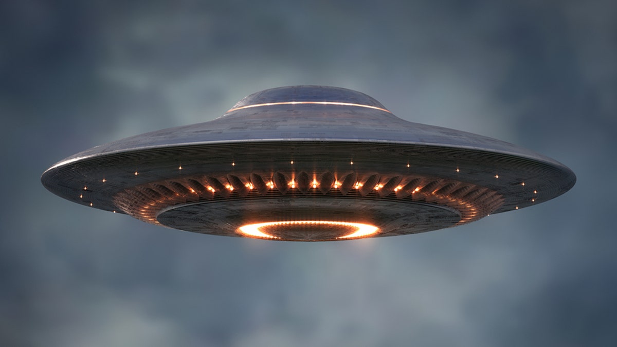 An image of a UFO hovering in the sky